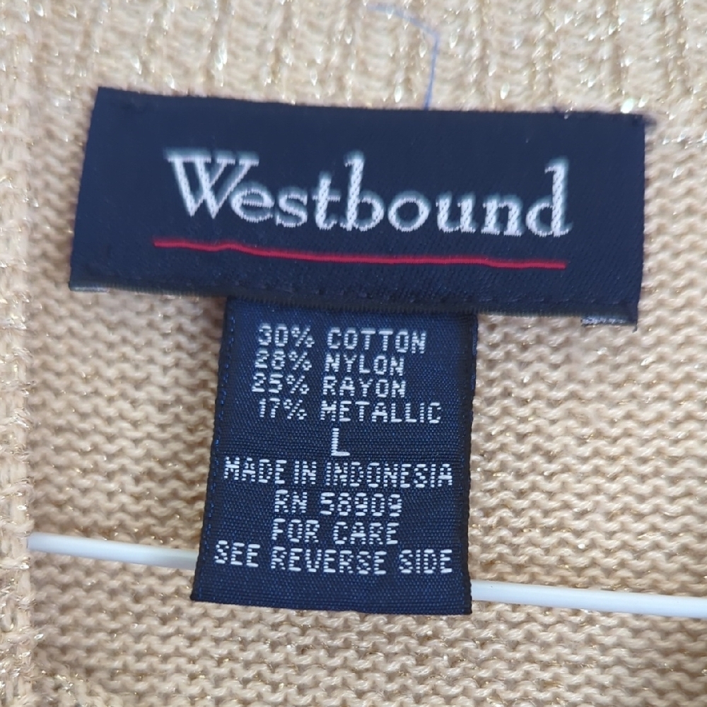 Metallic Gold Lightweight Sweater - Picture 2 of 6
